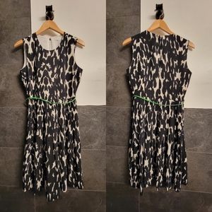 Calvin Klein Animal Print Flare Dress. Size 6.